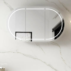 LED BONDI 1500X900 WHITE SHAVING CABINET
