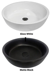 ESORT Ceramic Basin In Gloss White And Matte Black In 435 w x 120 H MM