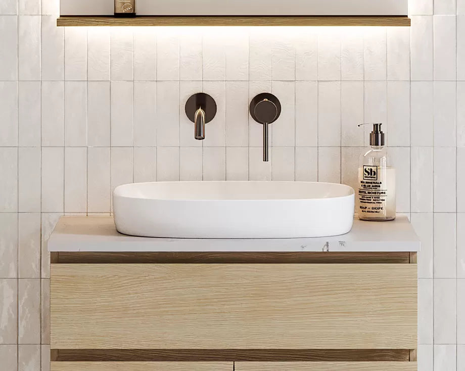 RENZO Ceramic basin White Gloss, White Matt