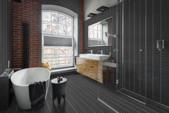 KITKAT BLACK SATIN MOSAIC 22.5X146.5