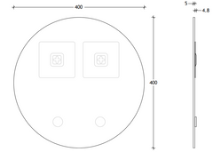 Round Polished Edge Mirror 300,