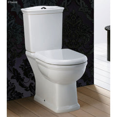 KENSINGTON White Close-Coupled Toilet Suite, P-Trap, S-Trap Or Ivory Close-Coupled Toilet Suite, S-Trap 240