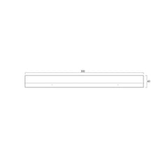 HORIZONTAL BRACKET 300MM WITH HOLES TO INSTALL ON WALL