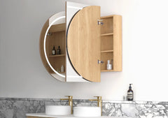 LED BONDI 1500X900 NATURAL OAK SHAVING CABINET