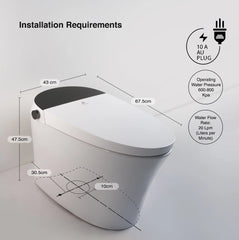 Smart Toilet IN White, And Matt Black