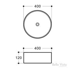 Jordan 400 x 120mm No Tap hole basin